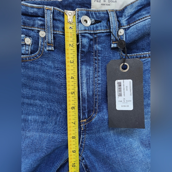 Rag and bone Nina High-Rise Skinny Dark Wash Denim Jeans Size 24 - Picture 7 of 8